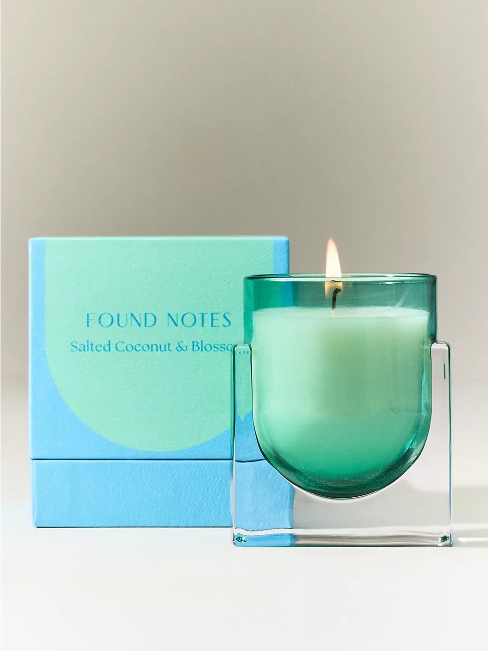 Found Notes Fresh Salted Coconut & Blossom Boxed Glass Candle